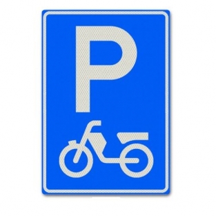 VERKEERSBORD E08E PARKEERGELEGENHEID BROMFIETSEN